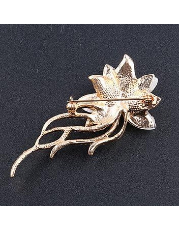 Womens Flower Floral Bridal Wedding Bouquet Cheap Brooches Pin