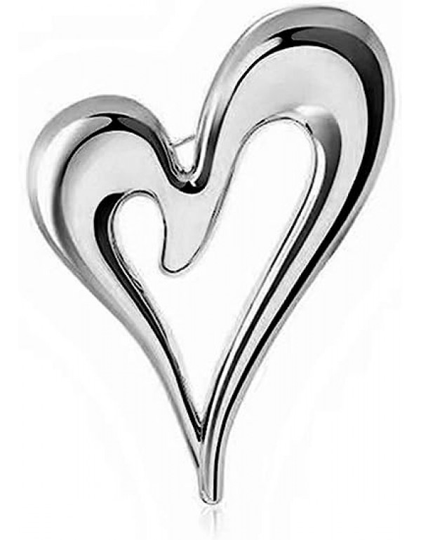 Colourful clouds Brooch Pins Heart Cute Lapel Hijab for Women Fashion Brooches Jewelry (silver)